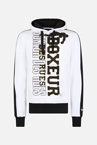 Boxeur Des Rues Φούτερ με φερμουάρ σε αντίθεση χρωμάτων Λευκό-Χρυσό