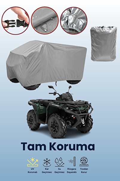 dokaca Grey Can-Am Outlander Max Xu+ 570 Atv Cover, Atv Protective Cover