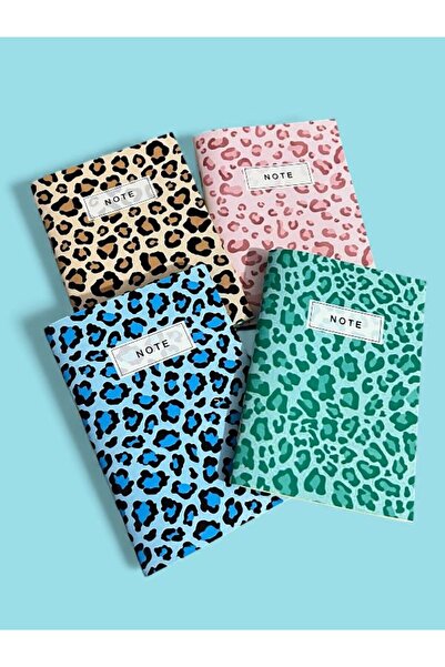 EyER Shoping 4-Pack Leopard Mini Unlined Notebook 20 Sheets