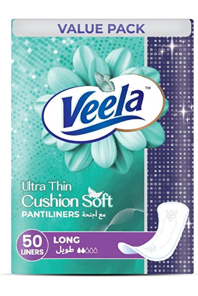 VEELA Ultra Thin Pantiliners (Long, 50 count)