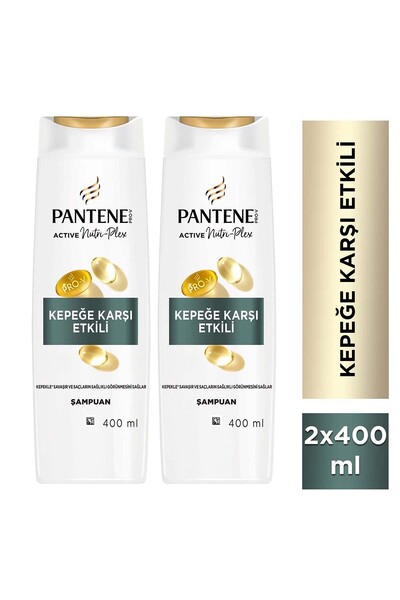 Pantene Kepeğe Karşı Etkili Şampuan 400ml Kepeğe Yatkın Saçlar için x 2 Adet