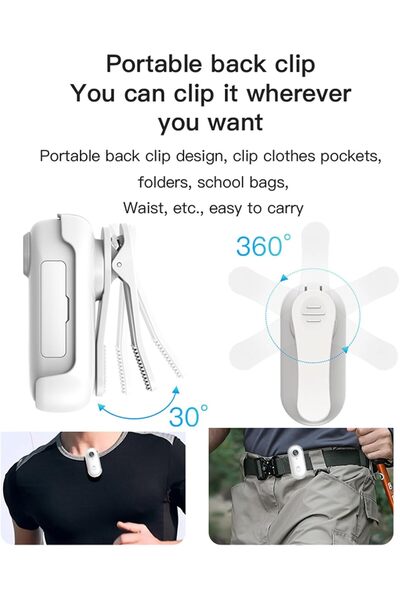 Generic كاميرا أكشن صغيرة 4K مزودة بخاصية WiFi ومقاومة للماء حتى 30 مترًا، كاميرا مغناطيسية قابلة للارتداء للجسم، عدسة بزاوية واسعة 120 درجة من النوع C