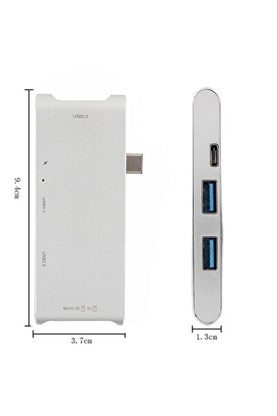 Generic USB 3.0 Type C, SD Card, MicroSD Adapter for MacBook