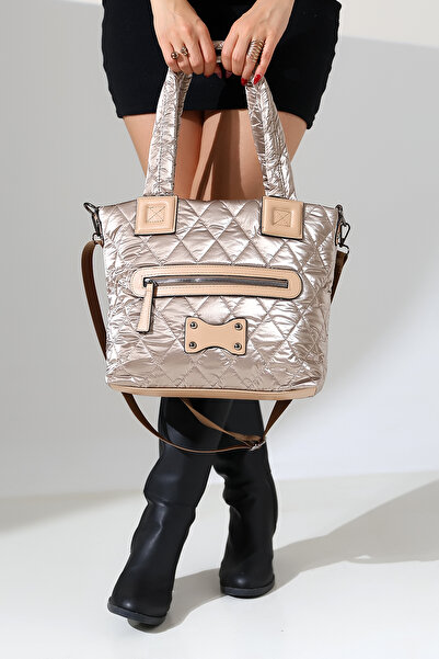 Moda Lime Quilted Large Shoulder Crossbody Women's Parachute Fabric Bag