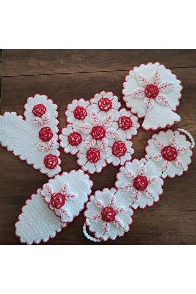 Mia Giyim Five-Piece Bridal Bundle Hand-Knitted Linen Set