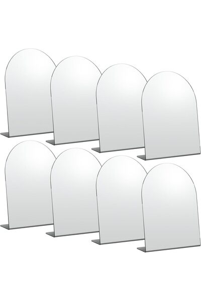 Slasa 8-Pack Countertop Acrylic Desk Mirror – Freestanding Vanity Mirror (28×...