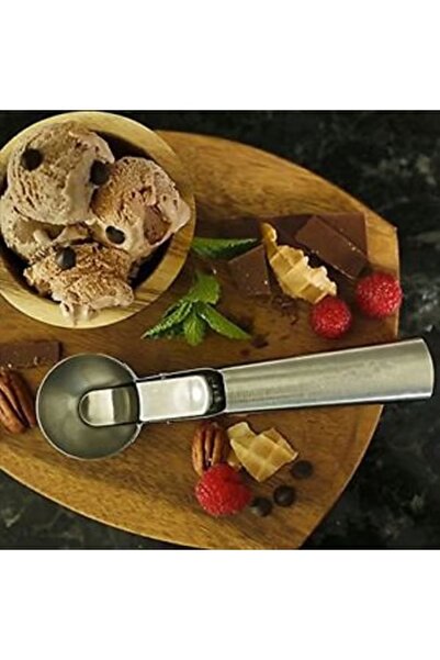 Generic Stainless steel ice cream scoop, silver, 18.8 x 5 cm