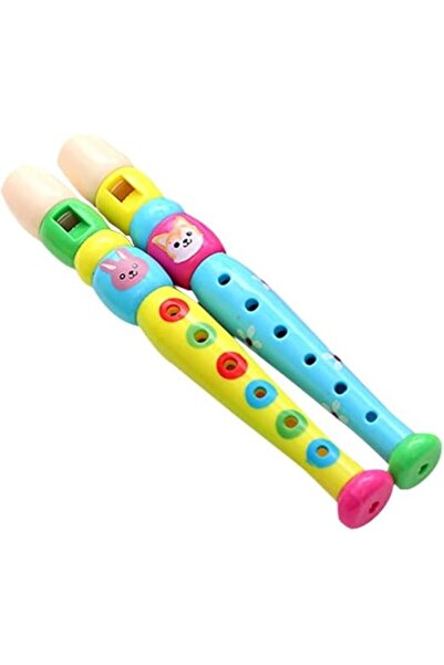 ELECDON لعبة موسيقية من قطعتين على شكل فلوت بلاستيكي - آلة موسيقية نابضة بالح...