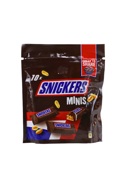 Snickers Minis Chocolate with Peanut, Pack of 180 gm Pack of 2