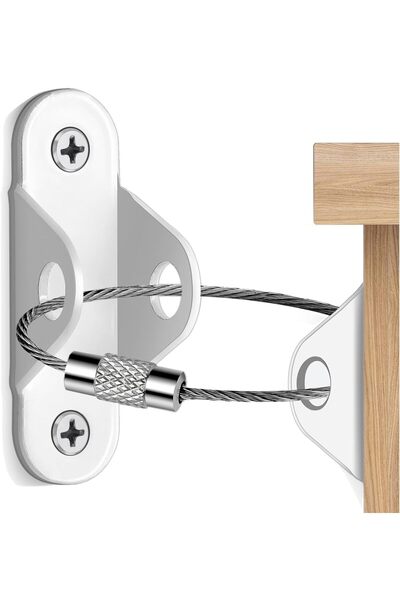 Generic Oghurim Furniture Anti-Tip Anchors, 10-Pack, Wall Safety Straps, White