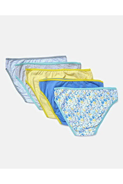 REDTAG Senior Girls Assorted Bikini Brief Set (Pack of 5)