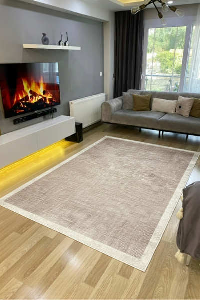 VOPTEKS Vizon Halı Salon Halısı Makinede Yıkanabilir Halı Kaymaz Taban Halı
