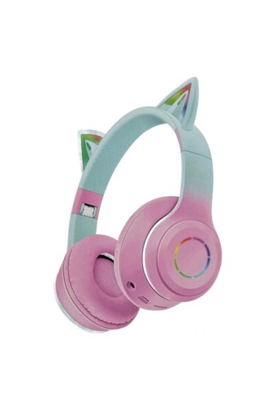 OEM Wireless Bluetooth 5.3 Cat-Ear Headphones with RGB LED, 40h Battery, Foldable, Integrated Microphone