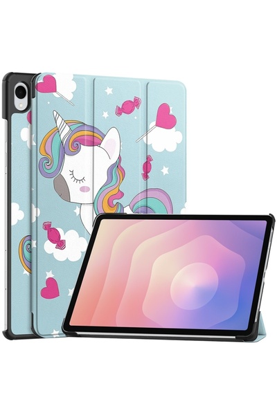 SKYDDAR INNOVATION Husă pentru tabletă Samsung Galaxy Tab S11, suport multi-unghi, FoldPro, Unicorn, set autocolante