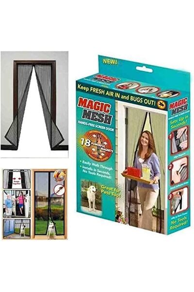 Genaric باب شبكي مغناطيسي للذباب، شبكة شديدة التحمل مضادة للبعوض بدون فجوات، فائقة الهدوء، شبكة قابلة للغسل