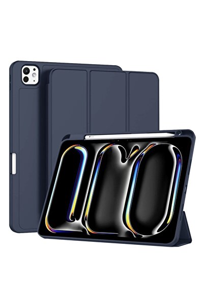 SKYDDAR INNOVATION Tablet case for iPad Pro 11 (2024) / iPad Pro 11 (2025), Flex Trifold, sticker set, Navy blue