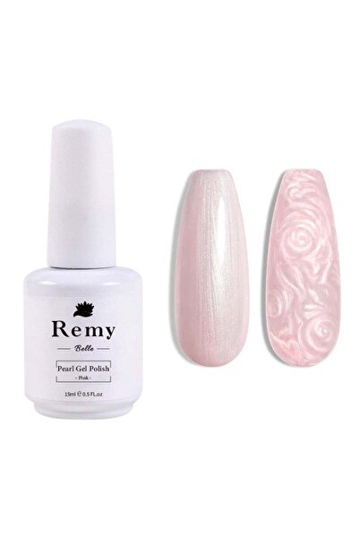 Remy Belle طلاء جل لؤلؤي 15 مل، وردي فاتح، صدفي، دوامي، مقاوم للأشعة فوق البن...