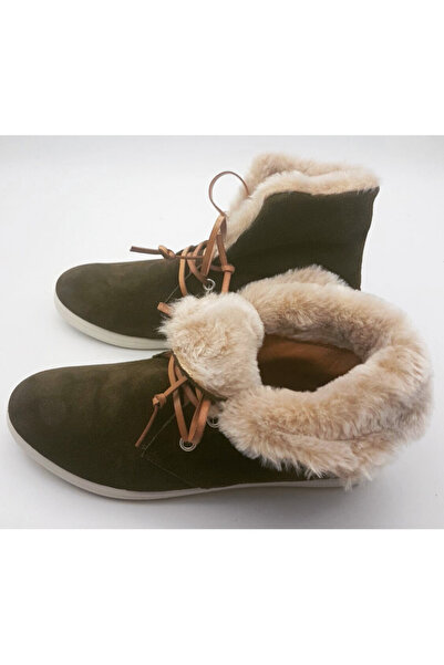 VERBENAS Ilaria Khaki leather boots