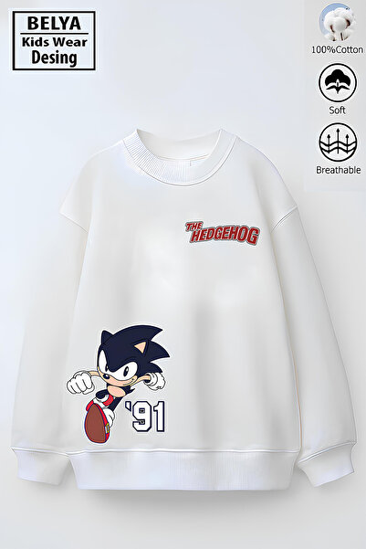 Belya Kids Wear Φούτερ με σχέδιο Snc2 από βαμβακερό ύφασμα oversized νημάτων για αγόρια