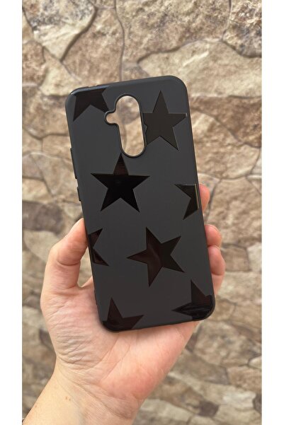 Vip Case HUAWEİ Mate 20 Lite Uyumlu Star Desenli Silikon Darbe Emici Klasik Korumalı Rubber Kılıf 277