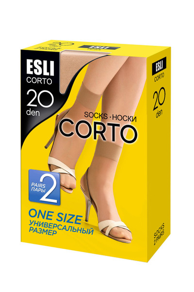 Conte Elegant Women's 1/2 Lycra Socks, Corto 20 Den - Castoro, 36-39 (23-25)