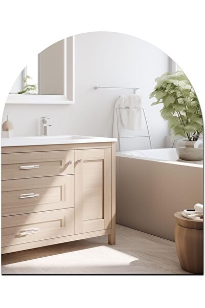 Slasa HD Self-Adhesive Frameless Mirror Tile for Wall Décor (35.5×30 cm)