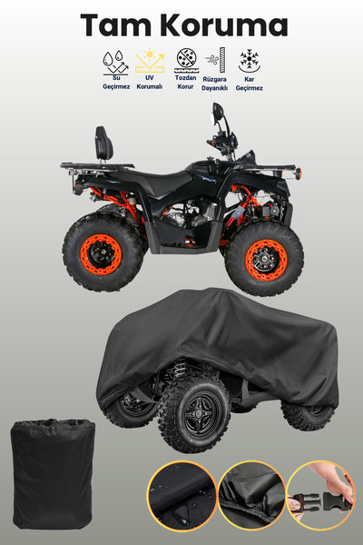 dokaca غطاء واقي أسود لدراجة ATV طراز Yuki YK250ST-2، غطاء حماية للدراجات الرباعية