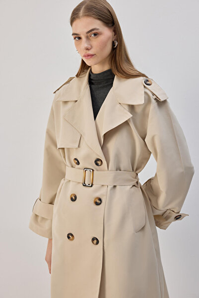 Touché Privé ΤRENCH COAT διπλό πέτο με ΑΝΕΜΟΦΥΛΛΟ