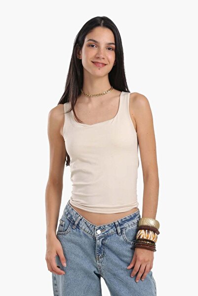 CARINA بلوزة مايكروفيبر برقبة مربعة