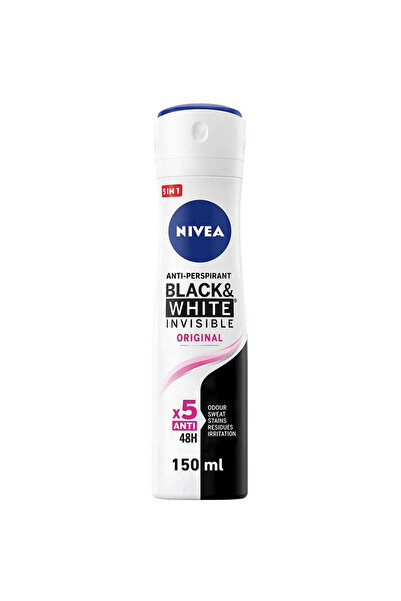 NIVEA Black and White Invisible Original Deo Spray, Antiperspirant for Women-...