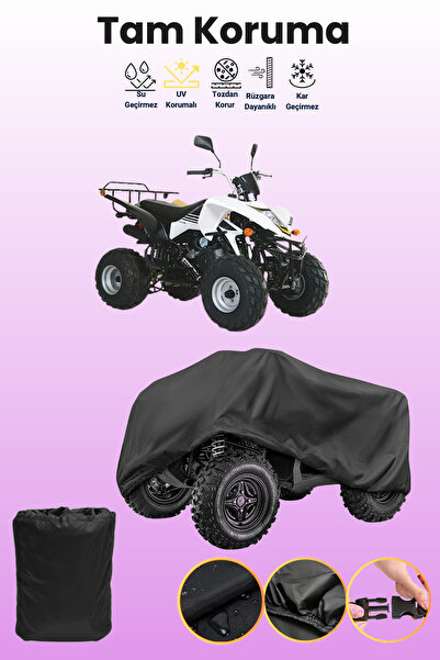 dokaca غطاء بلاستيكي أسود لمركبة ATV طراز Kanuni 150 S، غطاء واقي لمركبة ATV