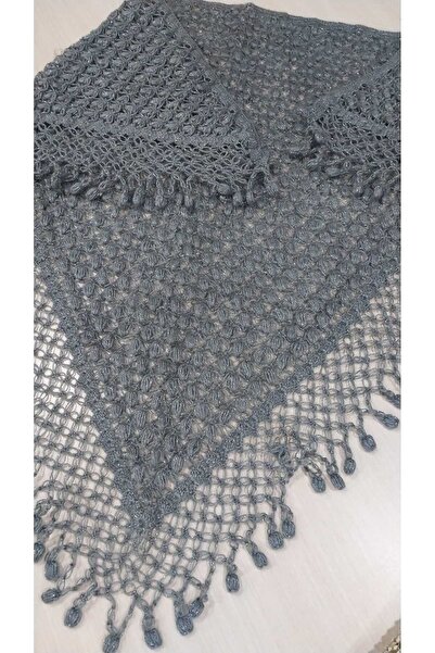 Papatyam 130 × 110 // شال // مثلث // محبوك من خيوط لامعة // كروشيه // شال للع...