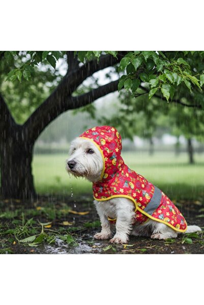 OEM Pelerină de ploaie cu glugă pentru animale de companie, cu bandă reflecto...