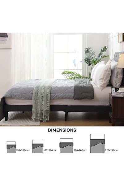 JZS Down Alternative Comforter, Reversible Lightweight Quilt 155x200cm