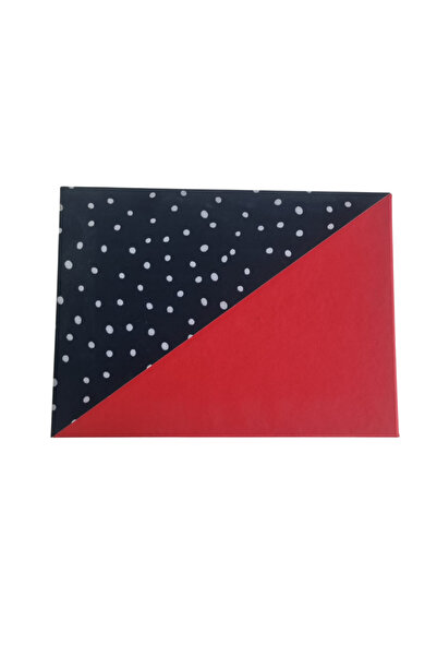 DODOMAR 19×26×11 cm Red Black Polka Dot Pocket Rectangular Luxury Christmas Gift Box