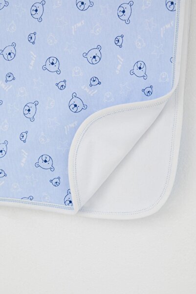 Breeze Newborn Baby Blanket with Cute Teddy Bear Figure and Star Pattern, Standard, Blue