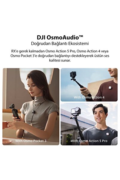DJI Mic Mini (2TX +1 RX +Chargıng Case) | DJI Türkiye Karacasulu Garantili |