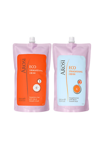 Arosi Professional مجموعة كريم فرد الشعر إيكو ٢ في ١، ١٠٠٠ مل - (الخطوة ١ وال...