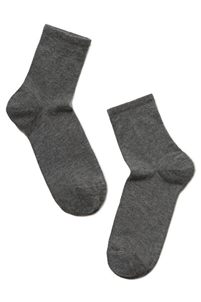 Conte Elegant Thick viscose socks with angora, Comfort 000 - Dark Grey, 38-39...