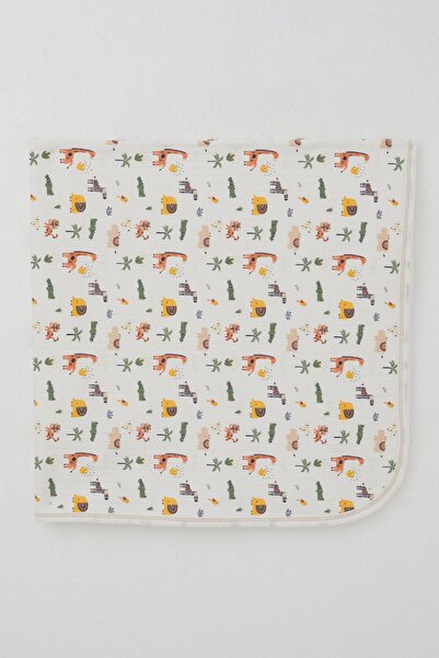 Breeze Newborn Baby Blanket Baby Zoo Standard, Ecru