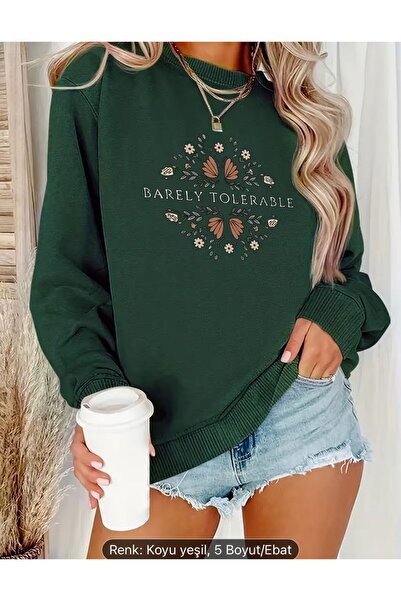 FAVORİST Hanorac imprimat cu gâtul rotund, aproape tolerabil