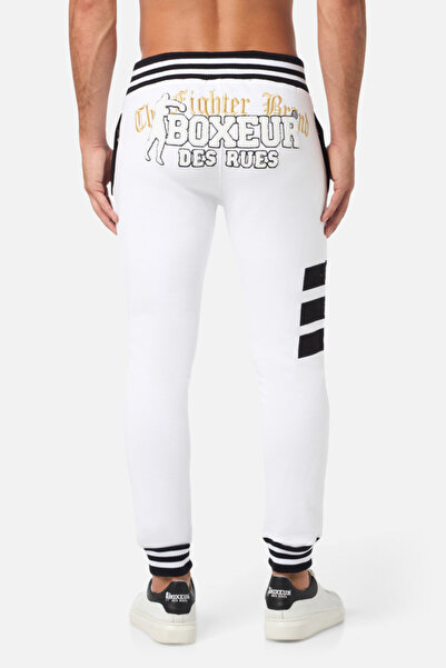 Boxeur Des Rues Embroidery Long Pants White-Gold