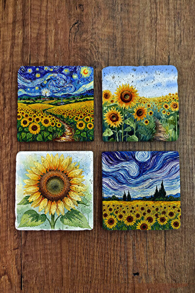 Begoloni Stone Decor حامل أكواب من الحجر الطبيعي - أنماط الأقحوان مطبوع حامل ...