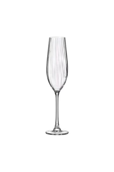 BOHEMİA CRYSTAL Set of 6 champagne glasses Crystal Bohemia Columba Optic 260 ...