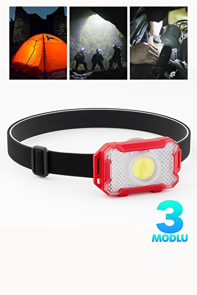Telvesse 3 Modlu Pilli Kafa Lambası Kampçı Tamirci Balıkçı Outdoor Kafa Fener...