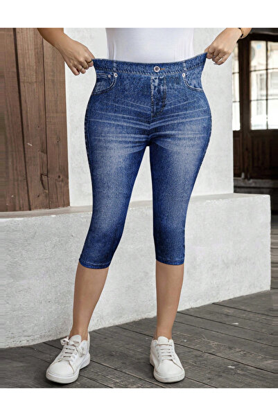 Sheya Shein Curve+ 3/4 Leggings, Blue