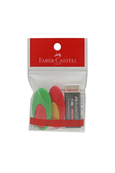 Faber Castell مجموعة ممحاة خالية من مادة PVC - 3 قطع متنوعة