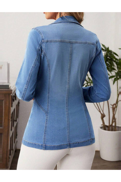 Sheya Shein denim jacket, blue