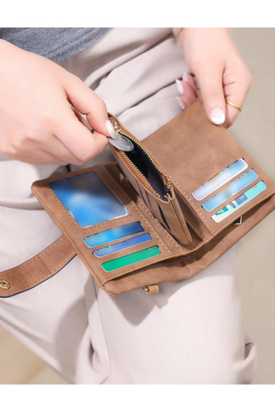 Sheya Shein wallet, brown