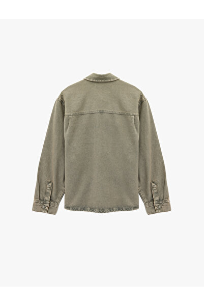 Koton Comfortable Fit Long Sleeve Pocket Detail Buttoned Classic Collar Cotton Jean Jacket